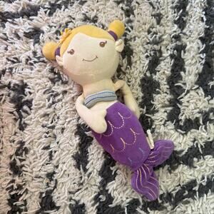 My Natural Plush Mermaid Doll Toy Stuffed Animal Purple Blonde Hair